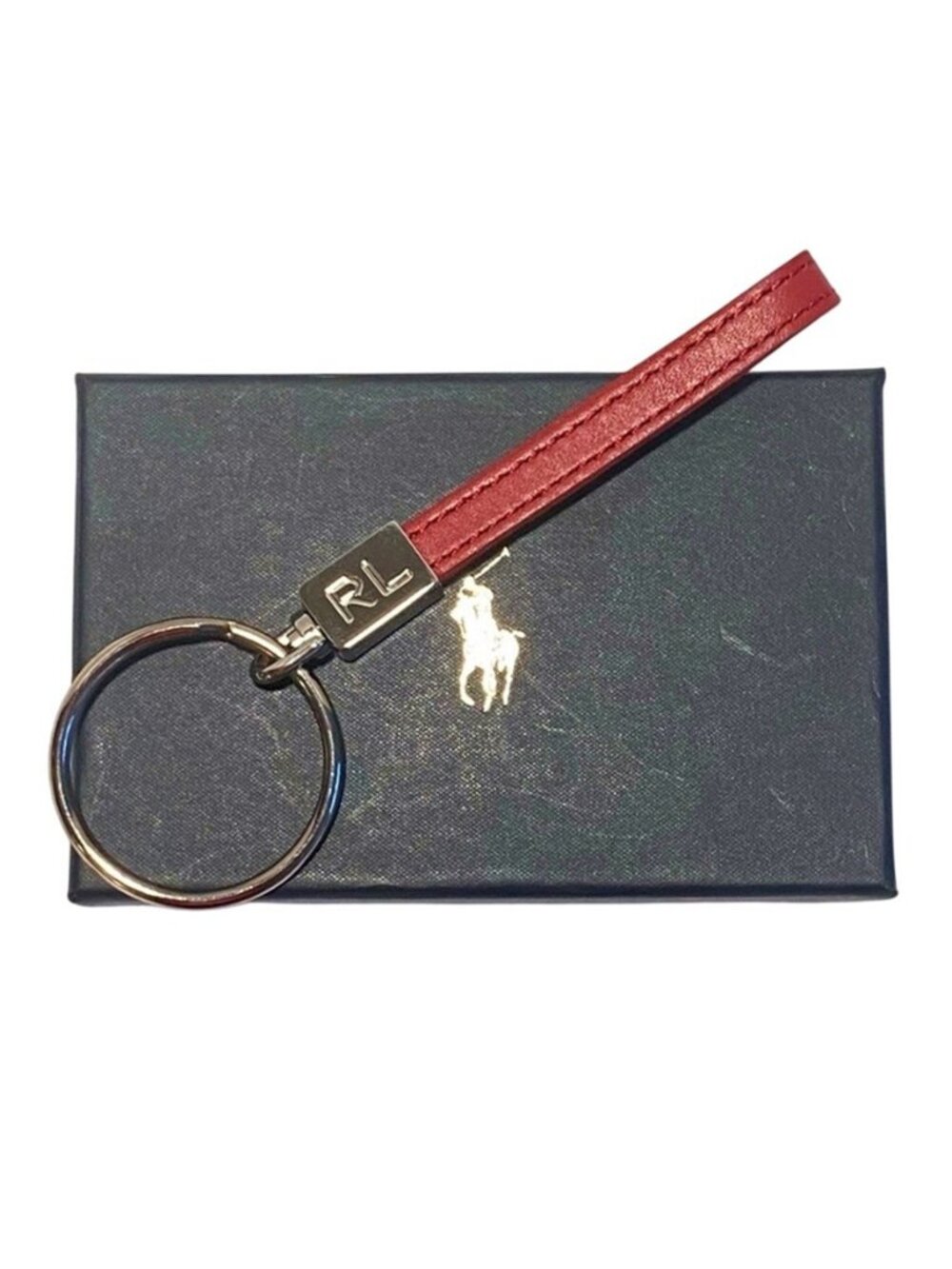 NWB Ralph Lauren Leather Strap Keychain